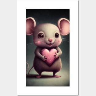 Valentine Mouse Posters and Art